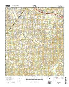 Porterdale Georgia Current topographic map, 1:24000 scale, 7.5 X 7.5 Minute, Year 2014