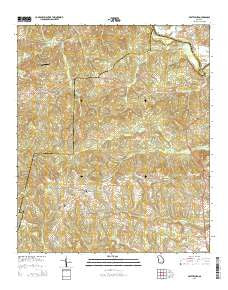 Prattsburg Georgia Current topographic map, 1:24000 scale, 7.5 X 7.5 Minute, Year 2014