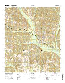 Preston Georgia Current topographic map, 1:24000 scale, 7.5 X 7.5 Minute, Year 2014