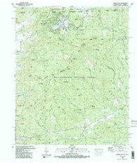 Rabun Bald Georgia Historical topographic map, 1:24000 scale, 7.5 X 7.5 Minute, Year 1988