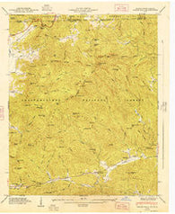 Rabun Bald Georgia Historical topographic map, 1:24000 scale, 7.5 X 7.5 Minute, Year 1947