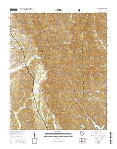 Ramhurst Georgia Current topographic map, 1:24000 scale, 7.5 X 7.5 Minute, Year 2014
