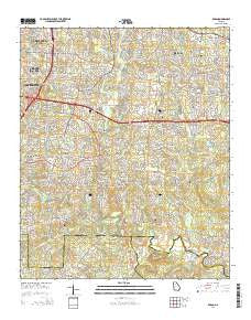 Redan Georgia Current topographic map, 1:24000 scale, 7.5 X 7.5 Minute, Year 2014