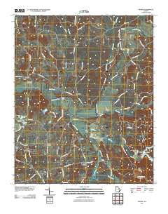 Redbud Georgia Historical topographic map, 1:24000 scale, 7.5 X 7.5 Minute, Year 2011