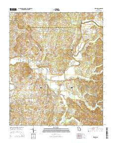 Redbud Georgia Current topographic map, 1:24000 scale, 7.5 X 7.5 Minute, Year 2014
