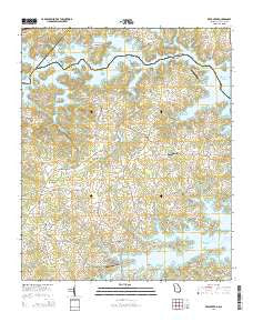 Reed Creek Georgia Current topographic map, 1:24000 scale, 7.5 X 7.5 Minute, Year 2014