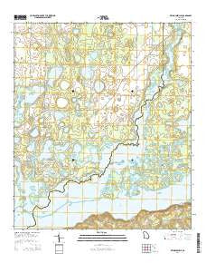 Reynoldsville Georgia Current topographic map, 1:24000 scale, 7.5 X 7.5 Minute, Year 2014