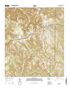 Richland Georgia Current topographic map, 1:24000 scale, 7.5 X 7.5 Minute, Year 2014