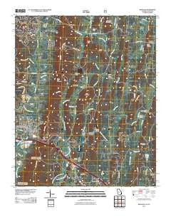 Ringgold Georgia Historical topographic map, 1:24000 scale, 7.5 X 7.5 Minute, Year 2011