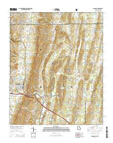 Ringgold Georgia Current topographic map, 1:24000 scale, 7.5 X 7.5 Minute, Year 2014