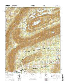 Rock Mountain Georgia Current topographic map, 1:24000 scale, 7.5 X 7.5 Minute, Year 2014