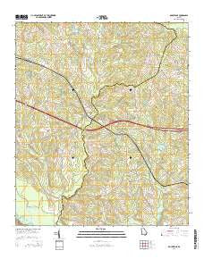 Rockledge Georgia Current topographic map, 1:24000 scale, 7.5 X 7.5 Minute, Year 2014