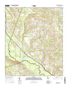 Rocky Ford Georgia Current topographic map, 1:24000 scale, 7.5 X 7.5 Minute, Year 2014