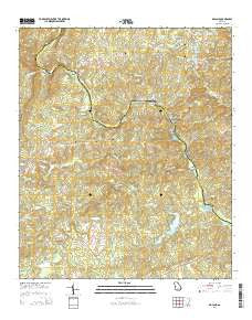 Roland Georgia Current topographic map, 1:24000 scale, 7.5 X 7.5 Minute, Year 2014