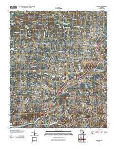 Roswell Georgia Historical topographic map, 1:24000 scale, 7.5 X 7.5 Minute, Year 2011