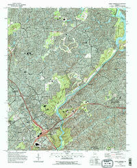 Sandy Springs Georgia Historical topographic map, 1:24000 scale, 7.5 X 7.5 Minute, Year 1993