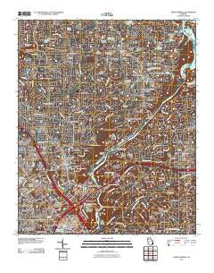 Sandy Springs Georgia Historical topographic map, 1:24000 scale, 7.5 X 7.5 Minute, Year 2011
