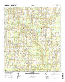 Sapps Lake Georgia Current topographic map, 1:24000 scale, 7.5 X 7.5 Minute, Year 2014