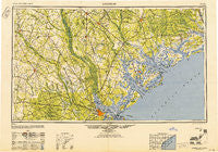 Savannah Georgia Historical topographic map, 1:250000 scale, 1 X 2 Degree, Year 1948