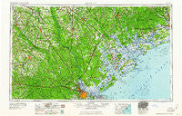 Savannah Georgia Historical topographic map, 1:250000 scale, 1 X 2 Degree, Year 1961
