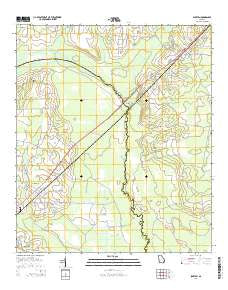 Screven Georgia Current topographic map, 1:24000 scale, 7.5 X 7.5 Minute, Year 2014