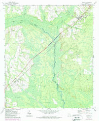 Screven Georgia Historical topographic map, 1:24000 scale, 7.5 X 7.5 Minute, Year 1971