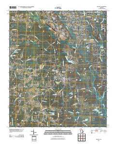 Senoia Georgia Historical topographic map, 1:24000 scale, 7.5 X 7.5 Minute, Year 2011