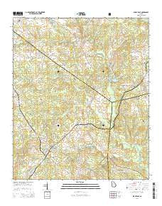 Shady Dale Georgia Current topographic map, 1:24000 scale, 7.5 X 7.5 Minute, Year 2014