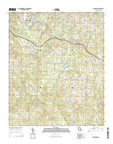 Sharpsburg Georgia Current topographic map, 1:24000 scale, 7.5 X 7.5 Minute, Year 2014