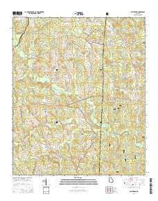 Smithboro Georgia Current topographic map, 1:24000 scale, 7.5 X 7.5 Minute, Year 2014