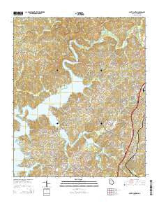South Canton Georgia Current topographic map, 1:24000 scale, 7.5 X 7.5 Minute, Year 2014