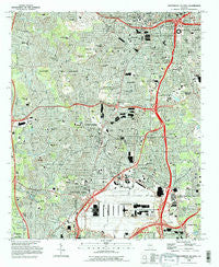 Southwest Atlanta Georgia Historical topographic map, 1:24000 scale, 7.5 X 7.5 Minute, Year 1993