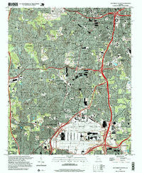 Southwest Atlanta Georgia Historical topographic map, 1:24000 scale, 7.5 X 7.5 Minute, Year 1997