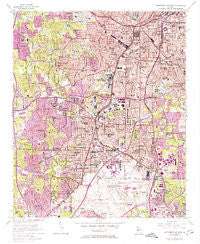 Southwest Atlanta Georgia Historical topographic map, 1:24000 scale, 7.5 X 7.5 Minute, Year 1954
