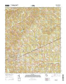 Sparta Georgia Current topographic map, 1:24000 scale, 7.5 X 7.5 Minute, Year 2014