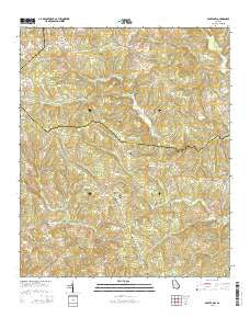 Sparta NW Georgia Current topographic map, 1:24000 scale, 7.5 X 7.5 Minute, Year 2014