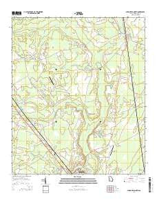 Springfield North Georgia Current topographic map, 1:24000 scale, 7.5 X 7.5 Minute, Year 2014
