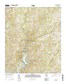Stewart Georgia Current topographic map, 1:24000 scale, 7.5 X 7.5 Minute, Year 2014