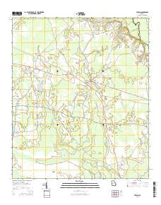 Stilson Georgia Current topographic map, 1:24000 scale, 7.5 X 7.5 Minute, Year 2014