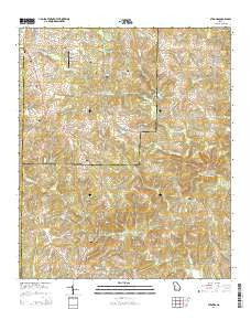 Strouds Georgia Current topographic map, 1:24000 scale, 7.5 X 7.5 Minute, Year 2014