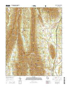 Sugar Valley Georgia Current topographic map, 1:24000 scale, 7.5 X 7.5 Minute, Year 2014