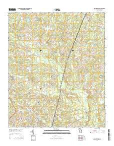 Summertown Georgia Current topographic map, 1:24000 scale, 7.5 X 7.5 Minute, Year 2014