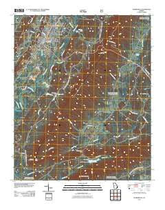 Summerville Georgia Historical topographic map, 1:24000 scale, 7.5 X 7.5 Minute, Year 2011