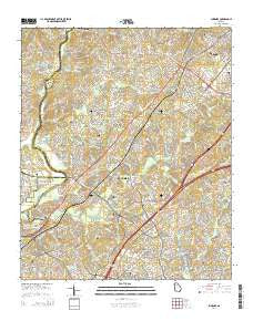 Suwanee Georgia Current topographic map, 1:24000 scale, 7.5 X 7.5 Minute, Year 2014