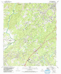Suwanee Georgia Historical topographic map, 1:24000 scale, 7.5 X 7.5 Minute, Year 1992