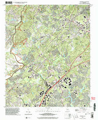 Suwanee Georgia Historical topographic map, 1:24000 scale, 7.5 X 7.5 Minute, Year 1999