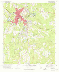 Swainsboro Georgia Historical topographic map, 1:24000 scale, 7.5 X 7.5 Minute, Year 1971