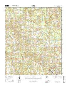 Sylvania North Georgia Current topographic map, 1:24000 scale, 7.5 X 7.5 Minute, Year 2014