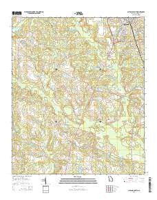 Sylvania South Georgia Current topographic map, 1:24000 scale, 7.5 X 7.5 Minute, Year 2014