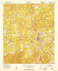 Talbotton Georgia Historical topographic map, 1:24000 scale, 7.5 X 7.5 Minute, Year 1950